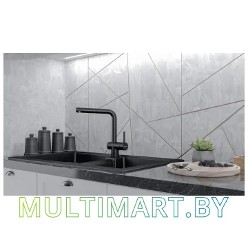 Смеситель Paulmark Dosse Do214418-418 (черный металлик) картинка 2